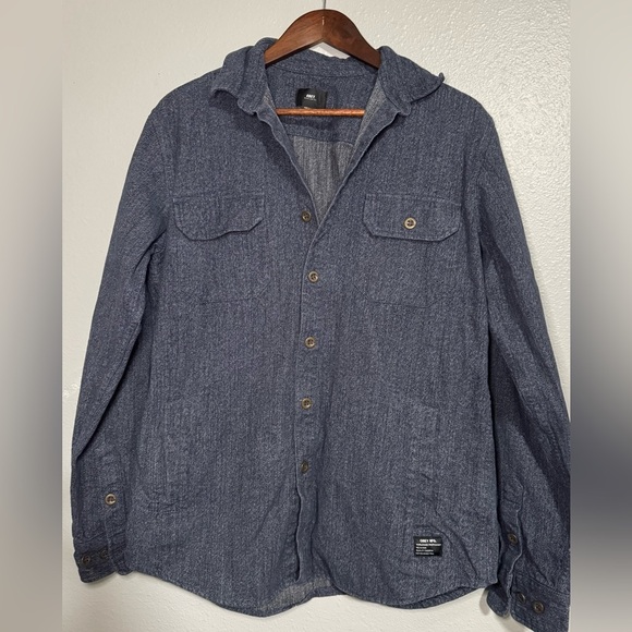 OBEY MFG men’s Button Up Heavy Denim Shirt - Picture 1 of 10